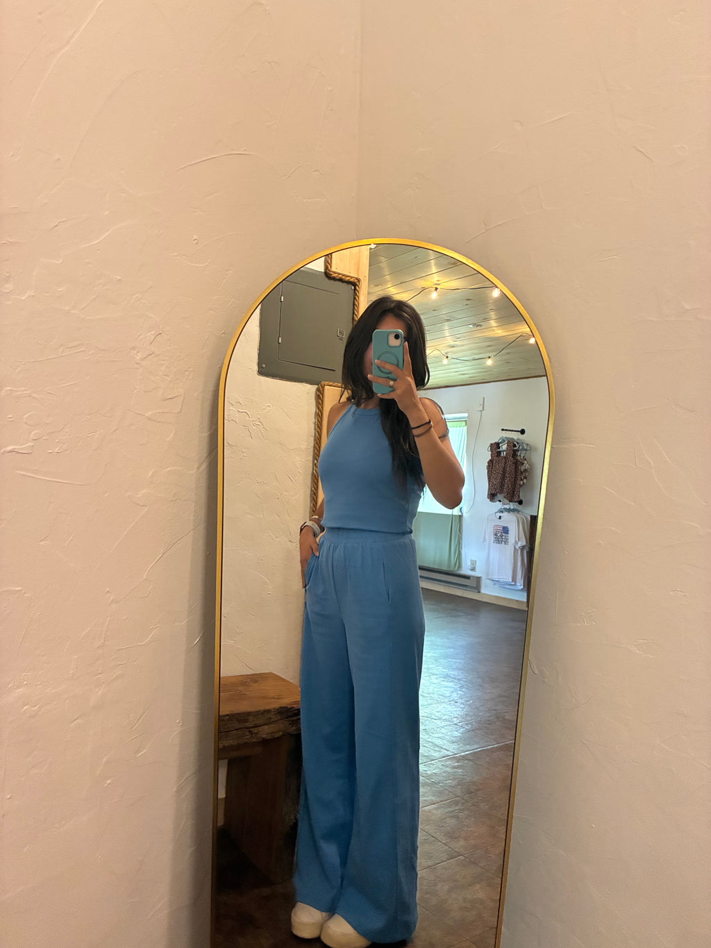 Ribbed Tank Top & Sweatpants Set