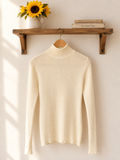 Mock Neck Ribbed Knit Top