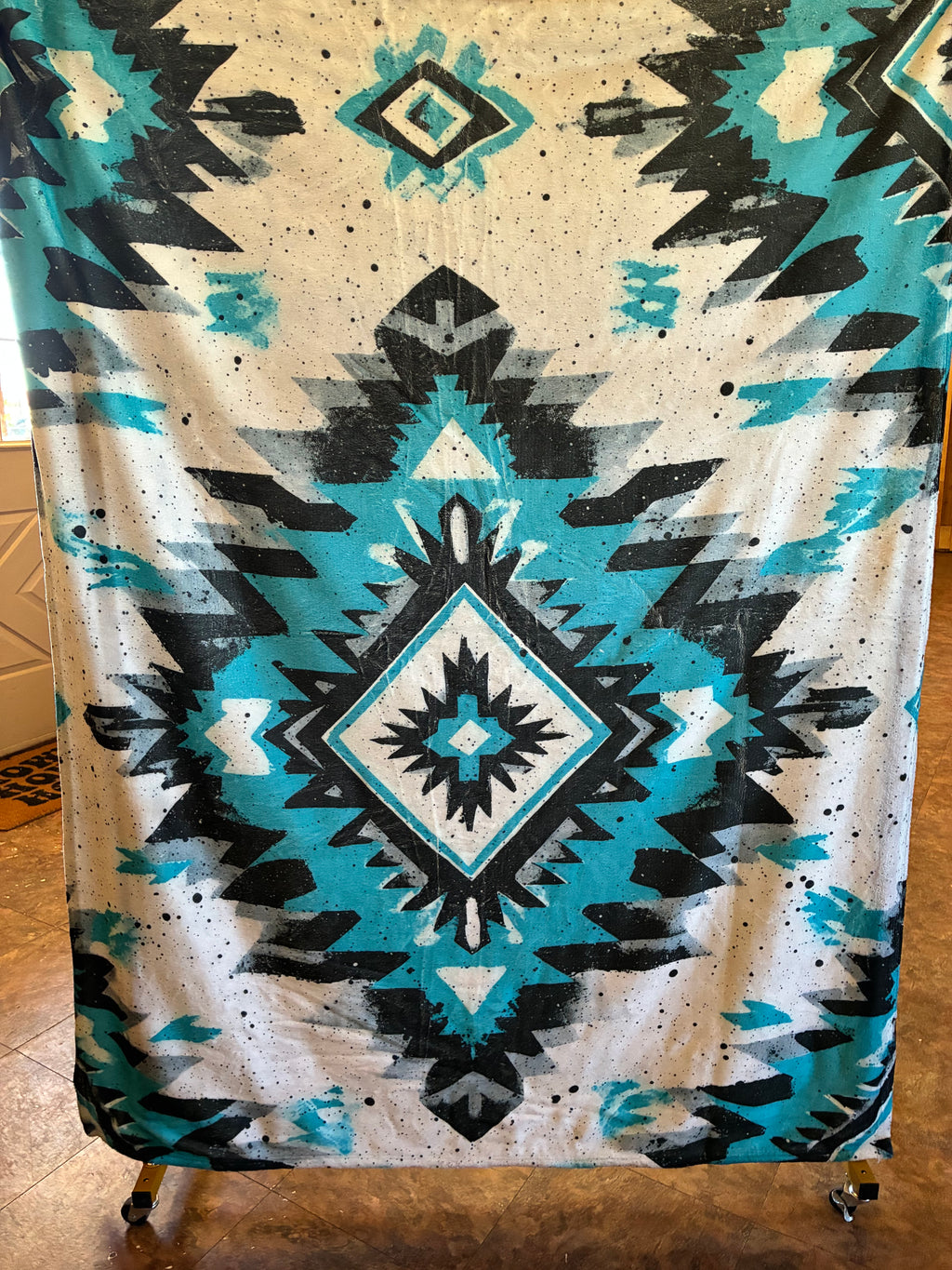 Turquoise Western Blanket