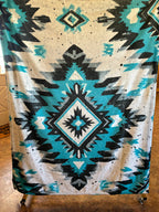 Turquoise Western Blanket
