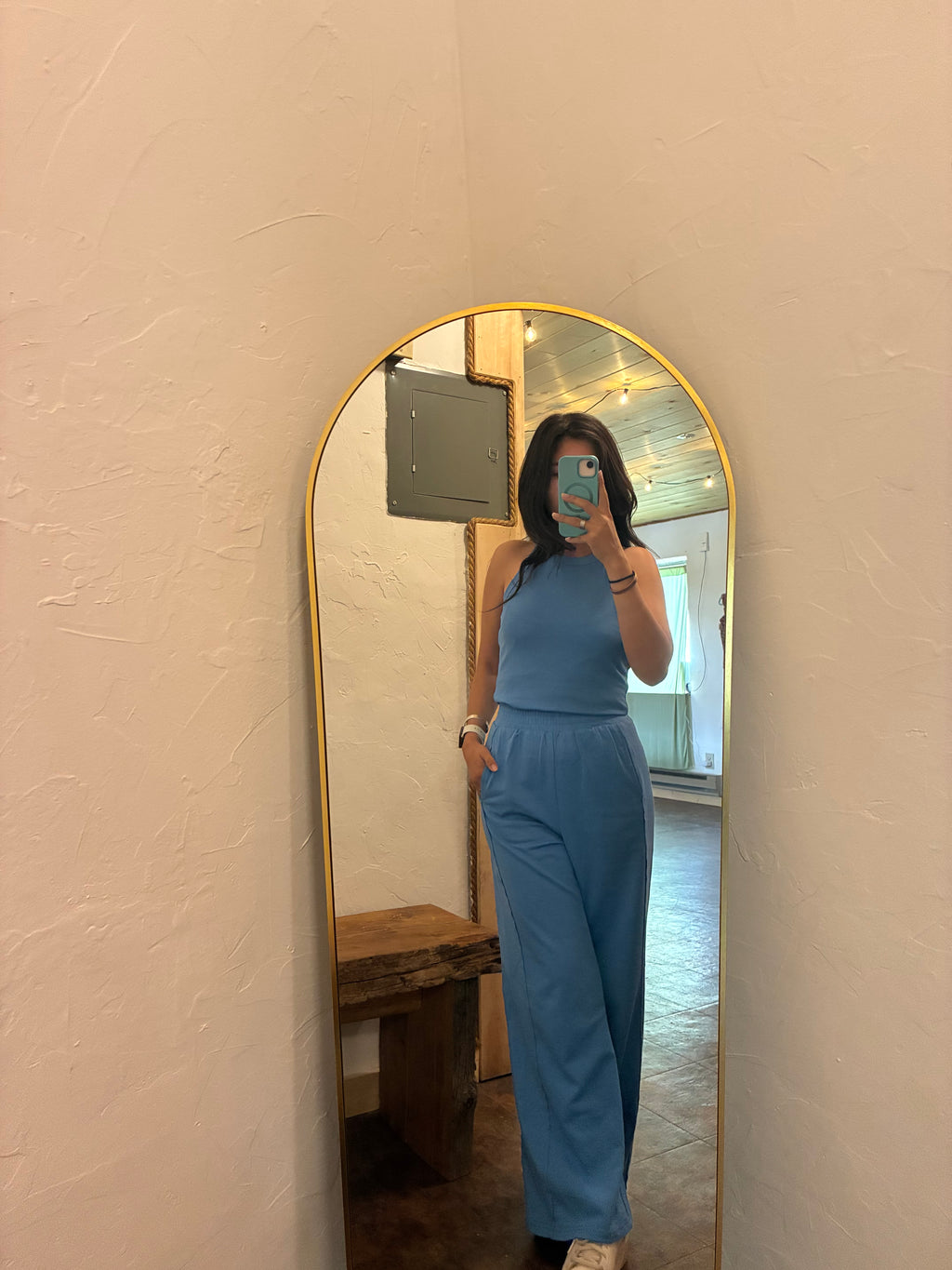 Ribbed Tank Top & Sweatpants Set