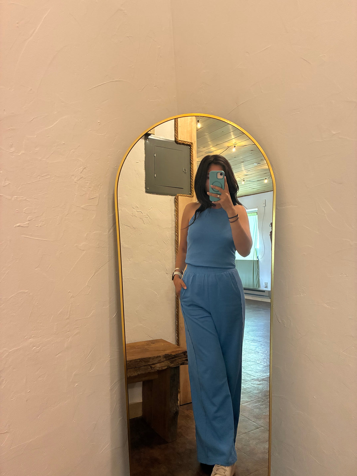 Ribbed Tank Top & Sweatpants Set