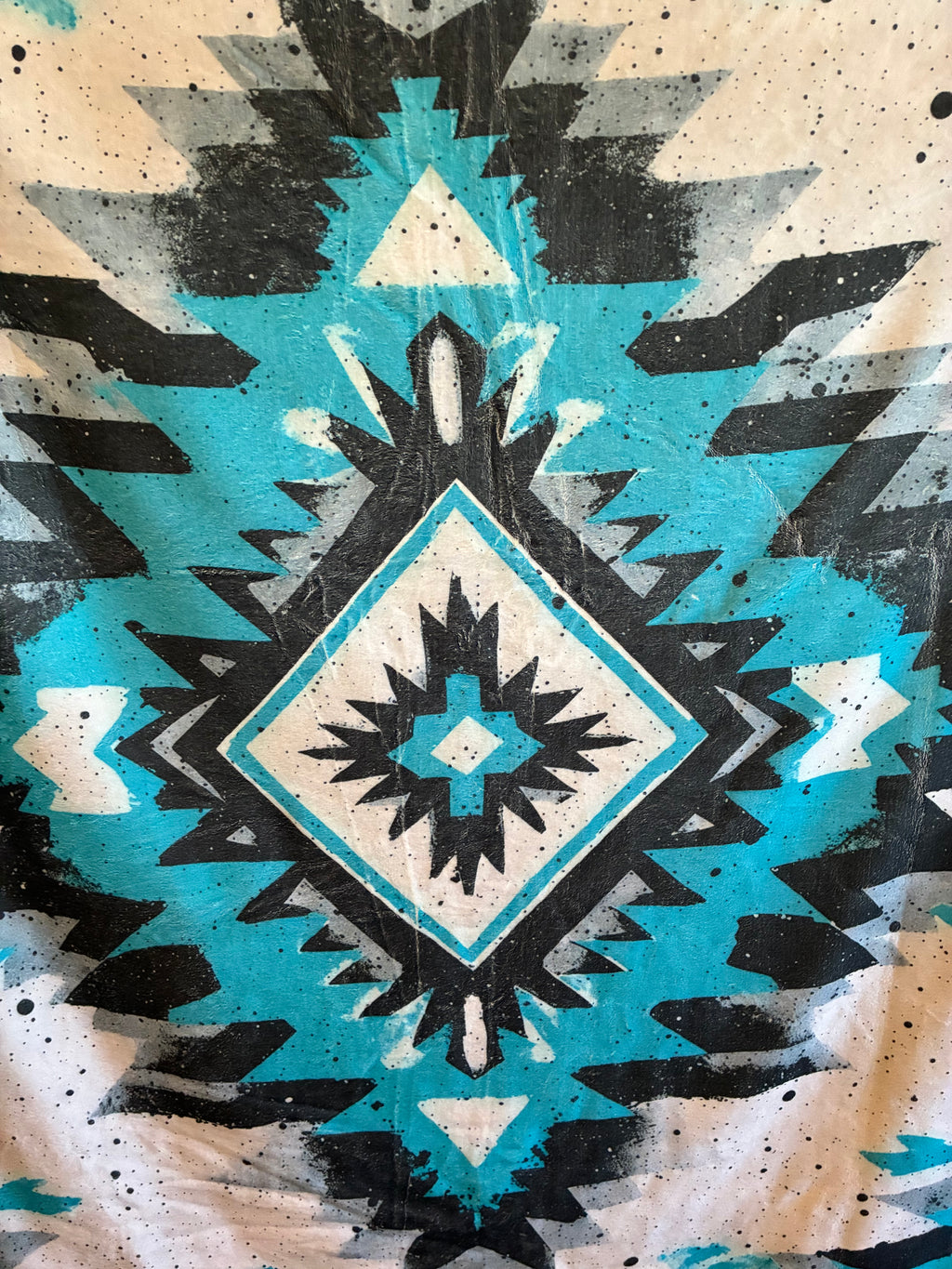 Turquoise Western Blanket