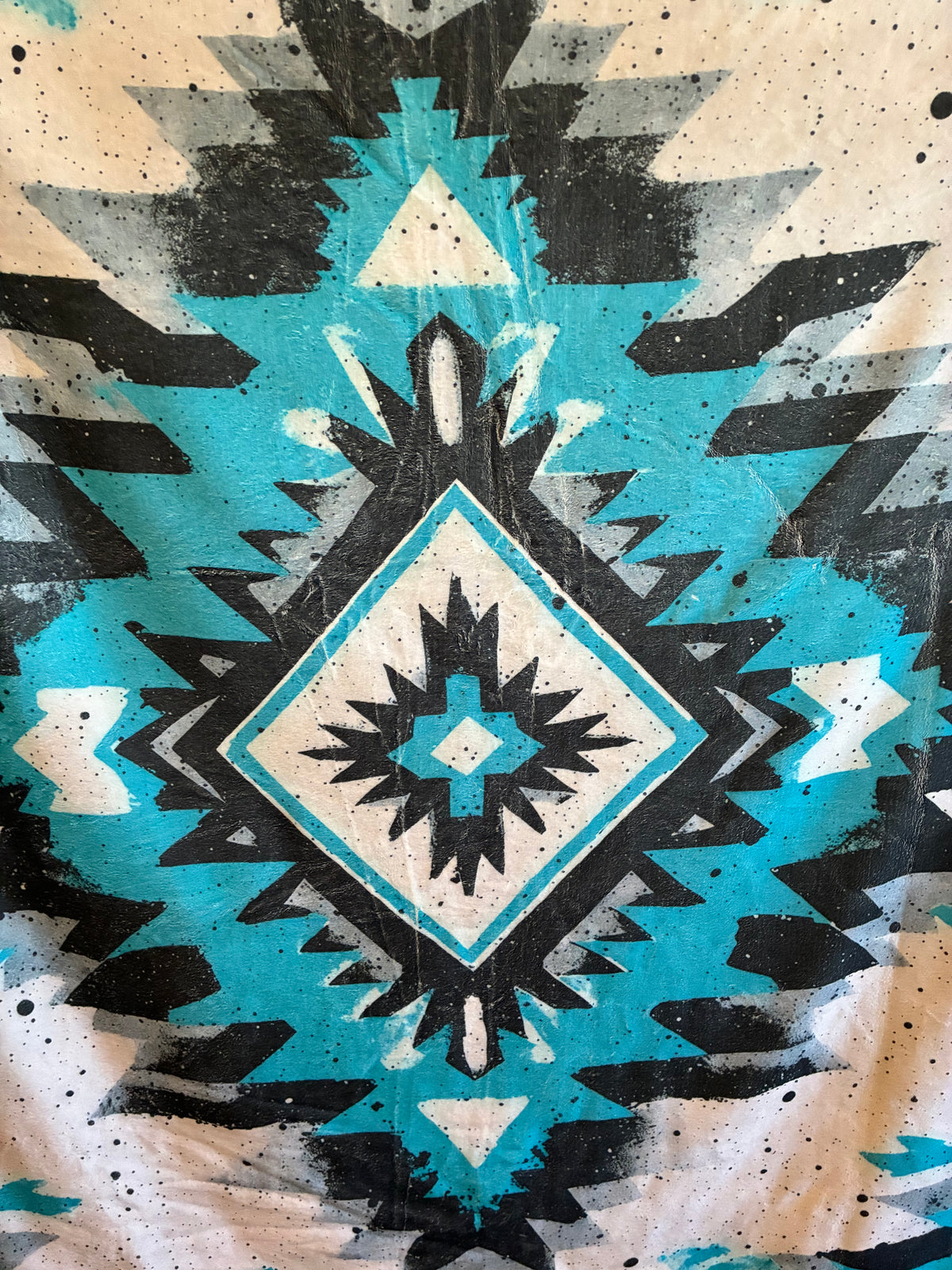 Turquoise Western Blanket