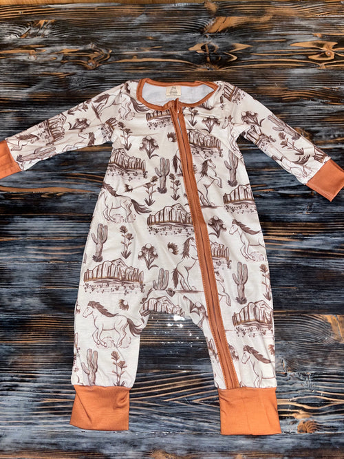 Baby Western Rodeo Zip Sleeper