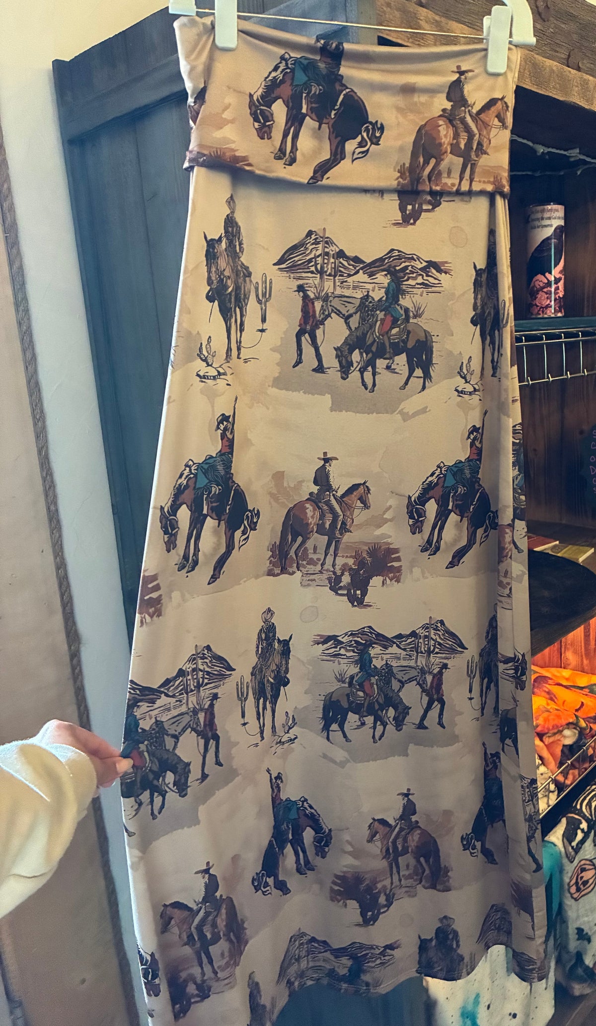 Western Cowboy Print Skirt